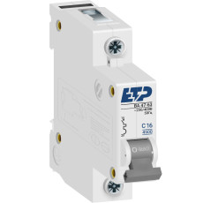 Circuit breaker ETP 1P, 16A type C 4.5 kA