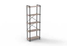 GRETTE RH5-01 Loft rack 195x79x36, 5 shelves, light ash