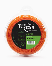 Fishing line for trimmer TUSCAR Spiral, Premium, 2.4mm*117m