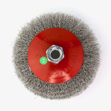 Conical ear brush D115*M14, pile corrugation steel 0.30 (13-168)