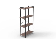 GRETTE RH4-01 Loft rack 150x79x36, 4 shelves, dark ash