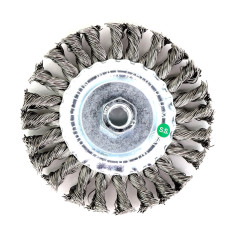 Щетка для УШМ дисковая жгутовая Д125*13*М14, ворс нерж сталь 0,50 (13-057)