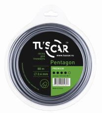 Fishing line for trimmer TUSCAR Pentagon, Premium, 2.4mm*88m