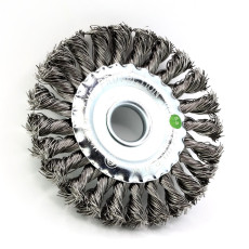 Щетка для УШМ дисковая жгутовая Д125*13*22,2, ворс нерж сталь 0,50 (13-028)