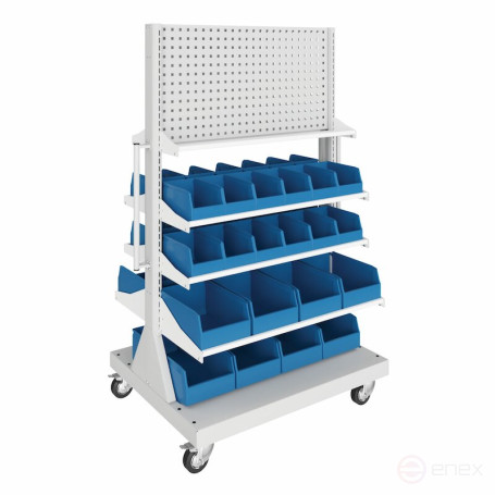 NORGAU Industrial 36 Container Mobile Rack, NMS-36