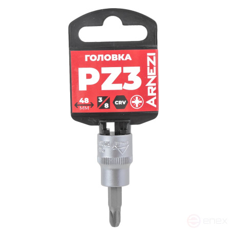 Головка 3/8" со вставкой PZ3, L=48 мм на холдере Arnezi R0204203