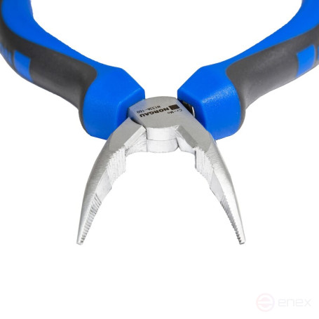 Длинногубцы NORGAU Industrial изогнутые на 45°, 160 мм, N133A-160