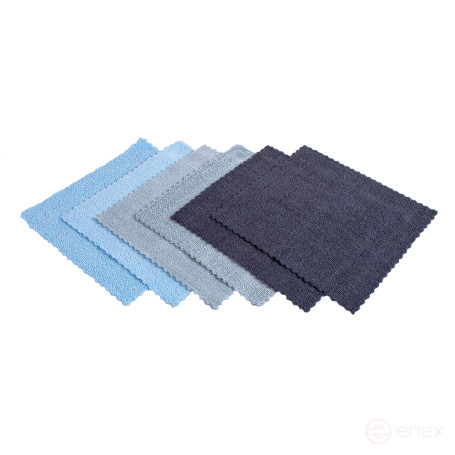 Microfiber cloth set 6 pcs, size 25x25, edge ultrasound ARNEZI A0406026