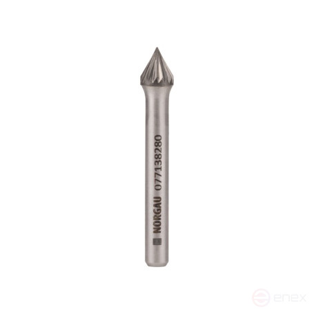 Борфреза твердосплавная NORGAU industrial коническая 8x52 мм, 60°, форма J, SCM