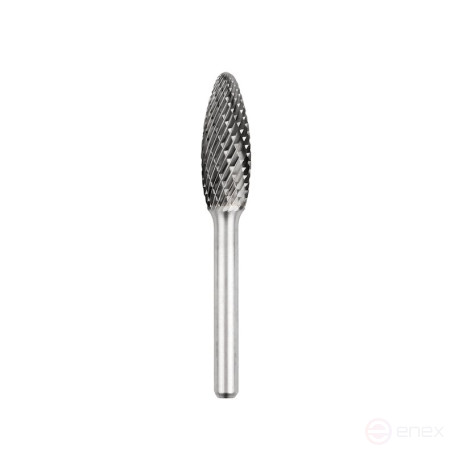 Борфреза твердосплавная NORGAU industrial пламевидная 12x77 мм, форма H, DCM