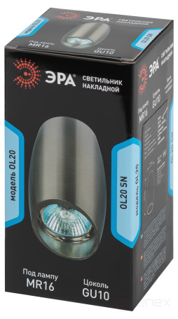 Светильник накладной ЭРА OL20 SN под лампу MR16 GU10 сатин никель