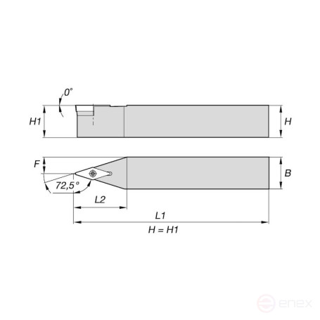 Turning holder NORGAU Industrial for outdoor machining SVVBN2020K16
