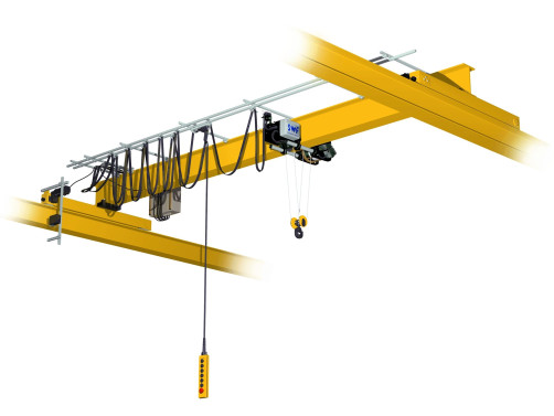 OCALIFT gp 1t 2x2 meter manual mobile reloading device with a NORTH hoist on a carriage