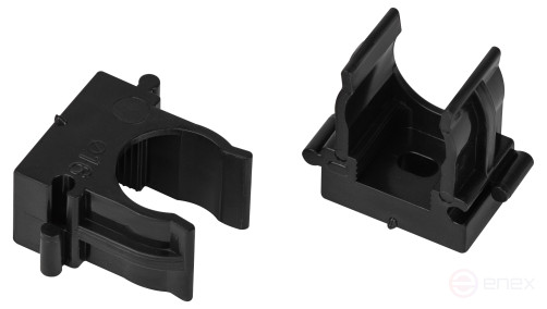 Крепеж-клипса ЭРА CLIP-16-B-MP для трубы прямой монтаж черная d16мм 100шт