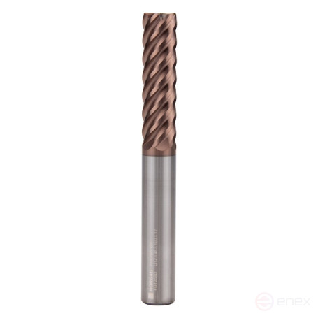 Finishing milling cutter NORGAU Industrial with an elongated cutting part of 12 mm, Z6, VHM/TiAl CrSiN