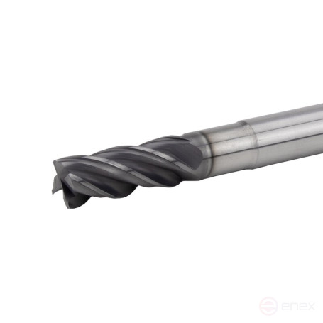Carbide end mill NORGAU Industrial elongated 10 mm, Z4, VHM/AlCrSiN