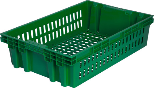 Box p/e 600x400x152.5 1.2kg. color. green