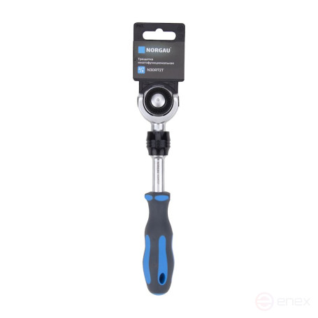 Трещотка NORGAU Industrial с механизмом переключения и поворотной головкой 3/8", N30R72T