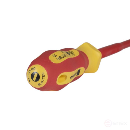 Отвертка диэлектрическая NORGAU Industrial шлицевая 3.0х100 мм, N171