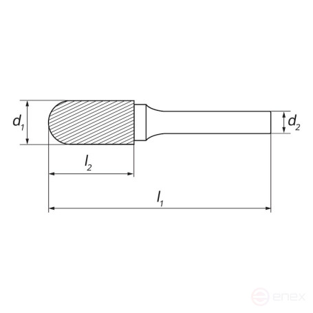 Borehole carbide NORGAU Industrial spherical cylindrical 10 mm, shape C, DCM