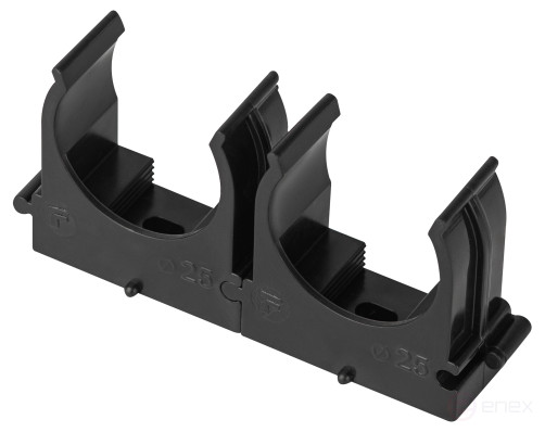 Крепеж-клипса ЭРА CLIP-25-B-MP для трубы прямой монтаж черная d25мм 50шт