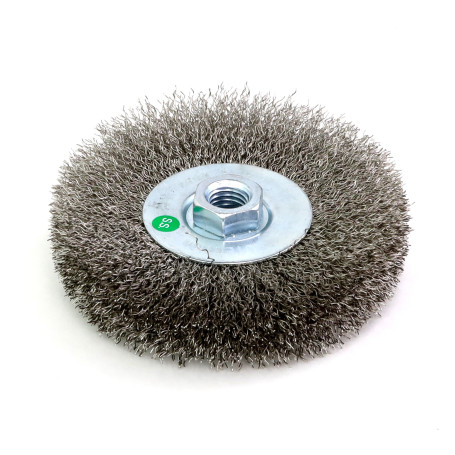 Disc ear brush D115*20*M14, pile corrugation stainless steel 0.30 (13-051)