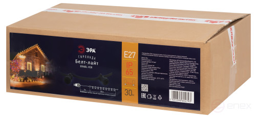 ERA ERABL-K30 Outdoor Belt Light Garland Set 30 m Pitch 50 cm E27 Base