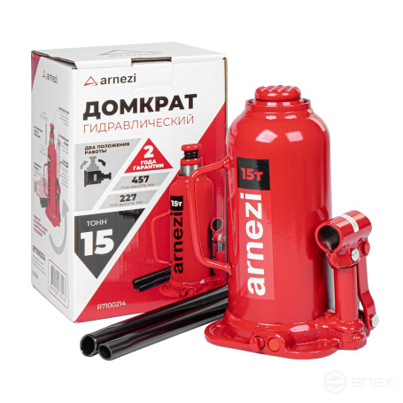 Hydraulic bottle jack 15t 227-457mm ARNEZI R7100214