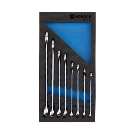 Набор гаечных комбинированных ключей NORGAU Industrial 8 предметов, N7-080