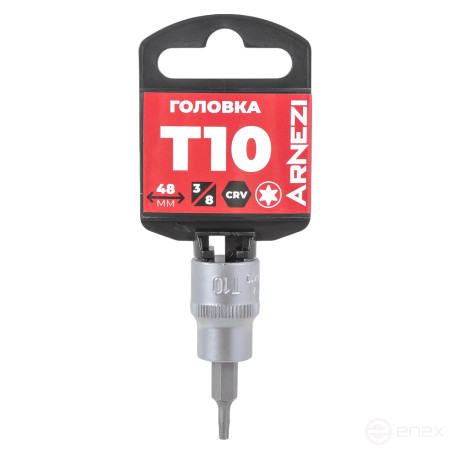Головка 3/8" со вставкой TORX T10, L=48 мм на холдере Arnezi R0204410