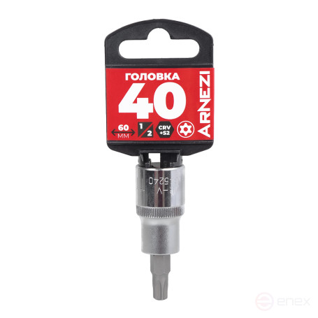Головка 1/2" со вставкой TORX Security T40 L=60, на холдере Arnezi R0345240