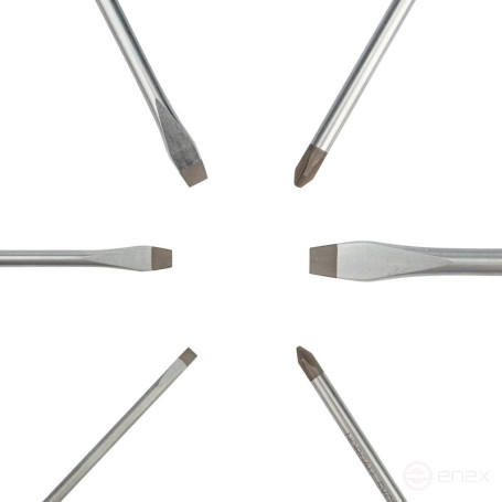 Набор отверток SL/PH 6 предметов, тип NBS151-161-006, NORGAU