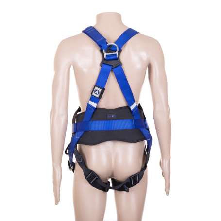 Safety harness with integrated belt for holding and positioning DVX02