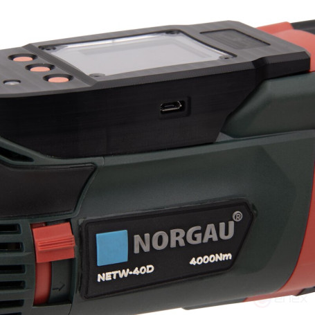 Гайковерт динамометрический электрический NORGAU Industrial с цифровым дисплеем 1", 1200-4000 Нм, NETW-40D