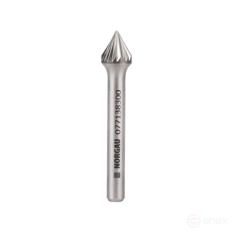 Carbide borehole NORGAU industrial conical 10x53 mm, 60°, shape J, SCM
