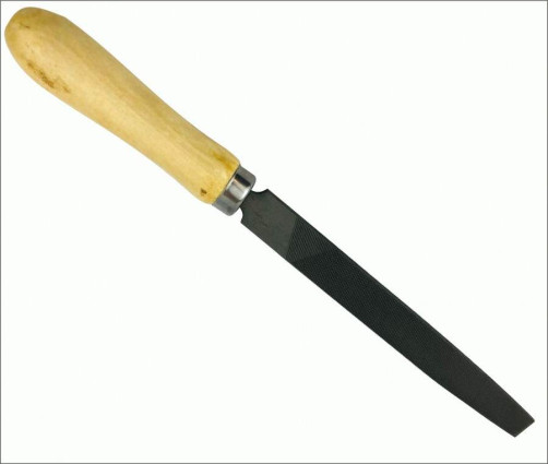 Flat blunt-nosed file 200 mm No. 1 wooden handle (2820-0016)