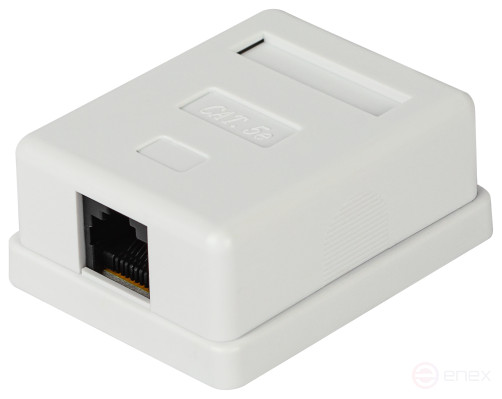 Розетка компьютерная RJ-45 ЭРА RJ01UN-1 категория 5е неэкранированная 1-порт