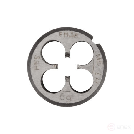 Плашка левого вращения NORGAU Industrial по металлу M6х1 мм, HSS