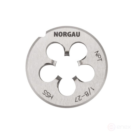 Плашка круглая NORGAU Industrial по металлу HSS NPT 1/8x27, Form B