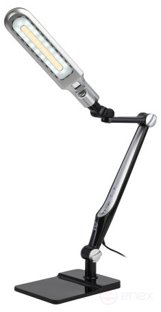 Настольный светильник ЭРА NLED-497-12W-BK светодиодный на струбцине и с основанием черный