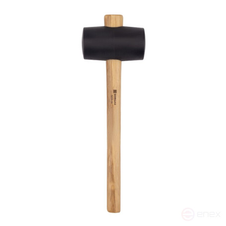 Rubber mallet NORGAU Industrial with wooden handle 340 g, 59 mm, N226-59