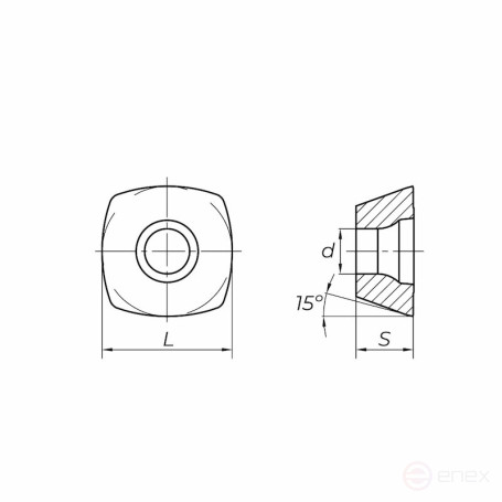 Пластина фрезерная NORGAU Industrial SDMT120512-UM, NRG20M