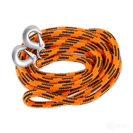 Tow rope (braided cord) 4.5 m, 12 t. 2 hooks, ARNEZI A0904011 bag
