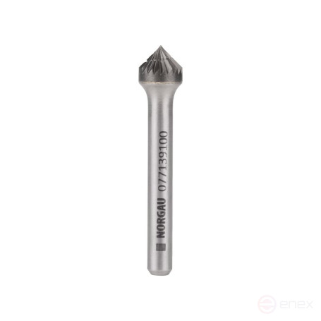 Борфреза твердосплавная NORGAU industrial коническая 10x50 мм, 90°, форма K, DCM