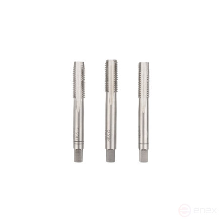 Set of hand taps NORGAU Industrial M9, HSS, 3 pieces