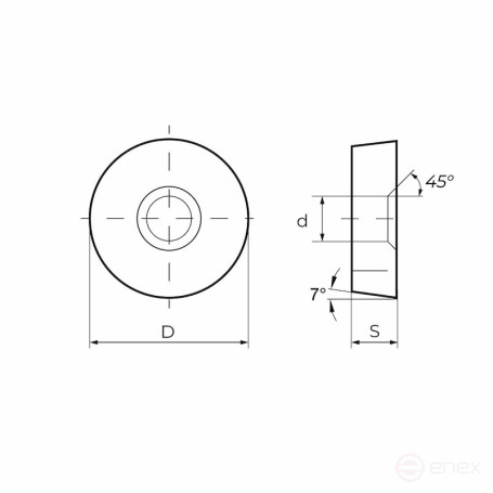 Пластина токарная Norgau industrial позитивная RCGT3009MO-UM, форма R, NRG15P