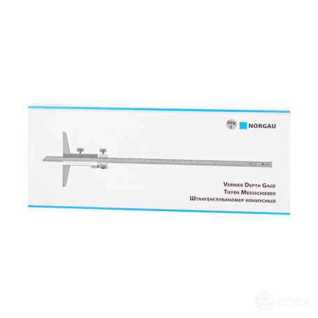 Штангенглубиномер NORGAU Industrial нониусный 0-300 мм, NDV-H