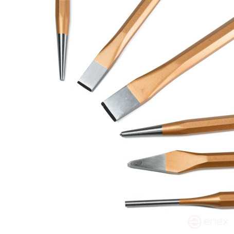 Набор ударного инструмента NORGAU Industrial в металлическом футляре N106, 6 предметов