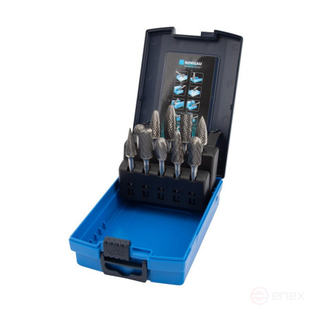 Set of boreholes carbide NORGAU Industrial cutting heads 12 mm, 10 pieces