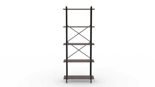 Стеллаж GRETTE RH5-01 Лофт 195x79x36, 5 полок, ясень темный